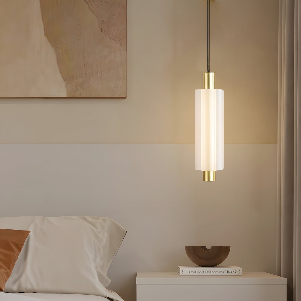 Modern Acrylic Cylinder Pendant Light – 1/2/3 Heads