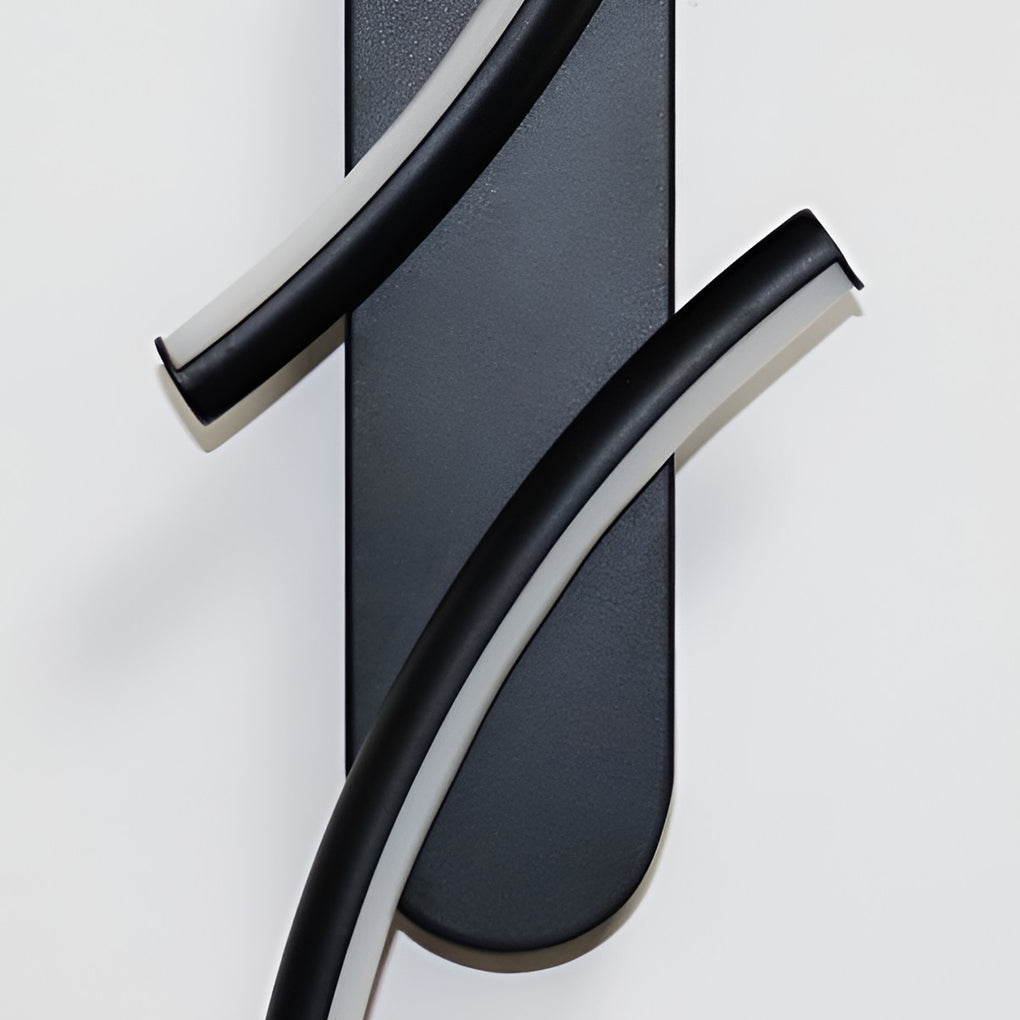 Creative S-Shaped LED Wall Sconce with 3 Step Dimming