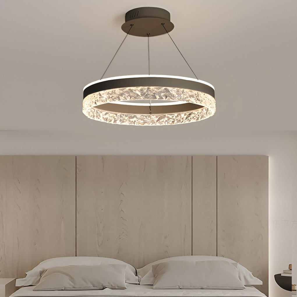 Circular Ring Three-step Dimming LED Modern Chandelier Island Light
