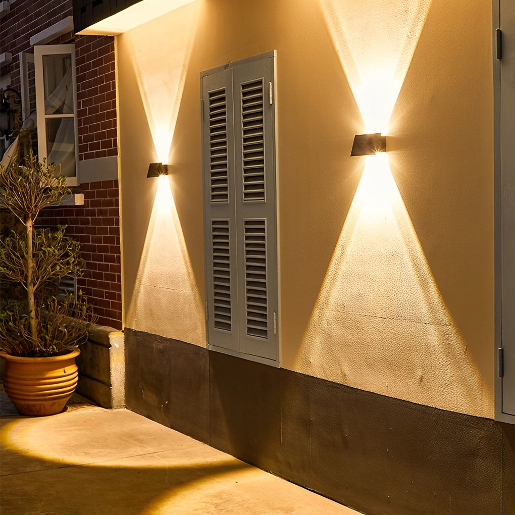 Rectangular Up and Down LED Waterproof Solar Wall Washer Light