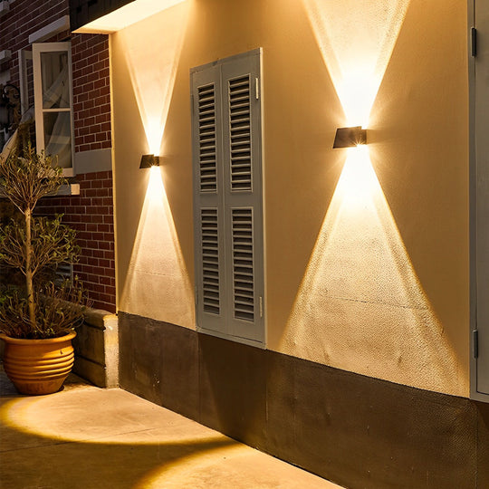 Rectangular Up and Down LED Waterproof Solar Wall Washer Light