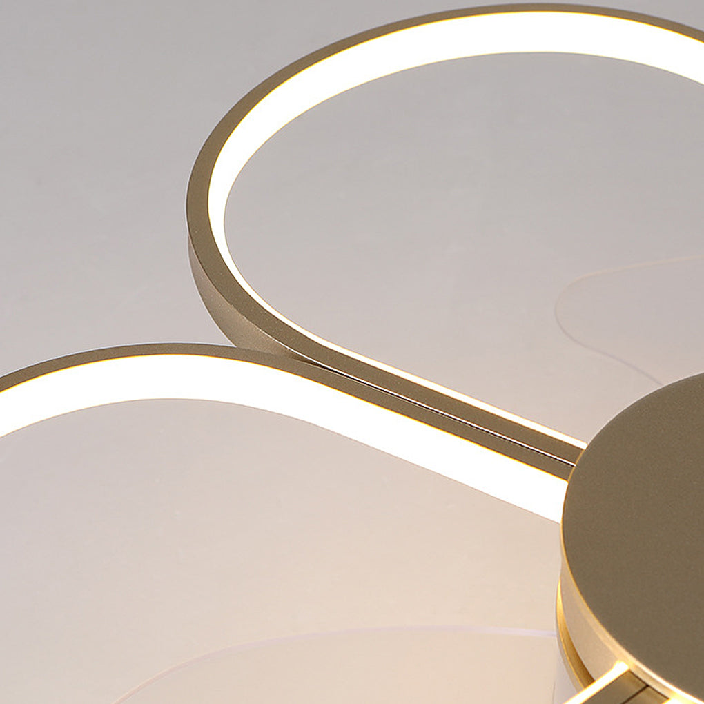 Modern Flower Shaped Bladeless Ceiling Fan with 70W LED and 3-Step Dimming