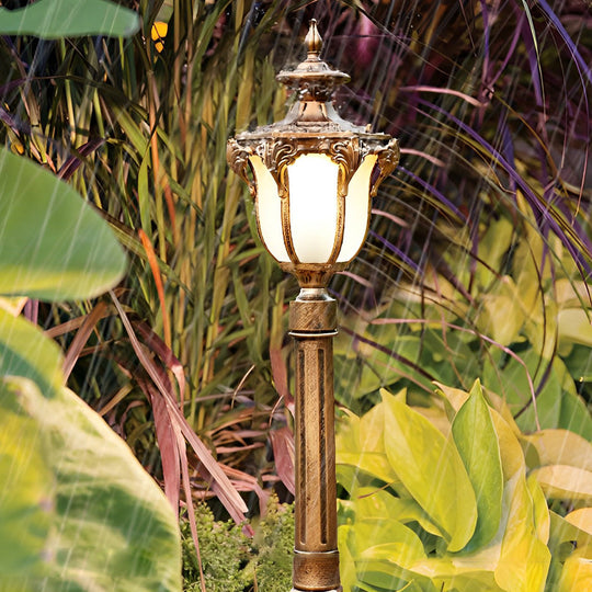 Traditional European-Style LED Outdoor Pathway Lamp Post – Durable & Waterproof