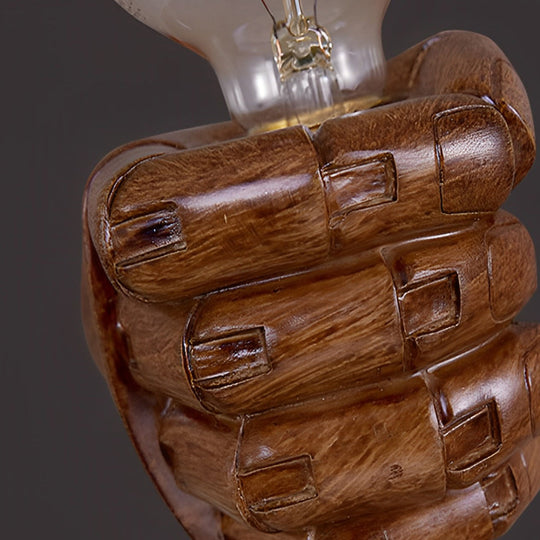 Resin Fist Retro Industrial Wall Lamp
