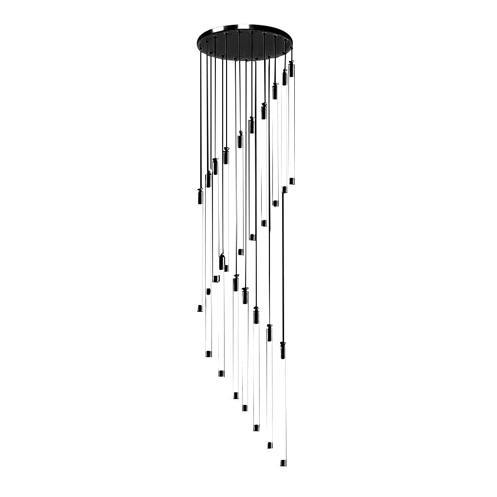Spiral Creative Long Tube LED Modern Duplex Staircase Chandelier Ceiling Light