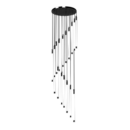 Spiral Creative Long Tube LED Modern Duplex Staircase Chandelier Ceiling Light