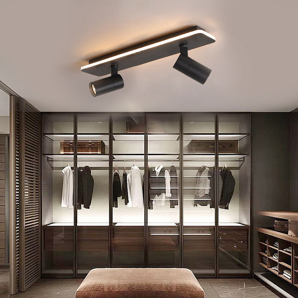 Minimalist Long Rectangular Adjustable LED Flush Mount Spotlight (2/3/4-Light)