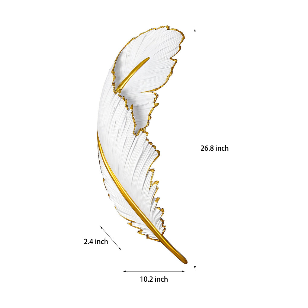 Modern Art Decorative Resin Feather LED Wall Sconce