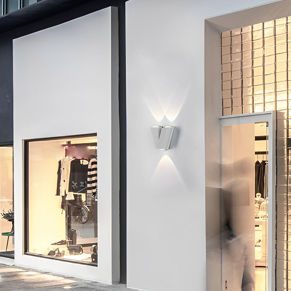 Creative Letter N V W LED Outdoor Wall Sconce Waterproof Modern Light