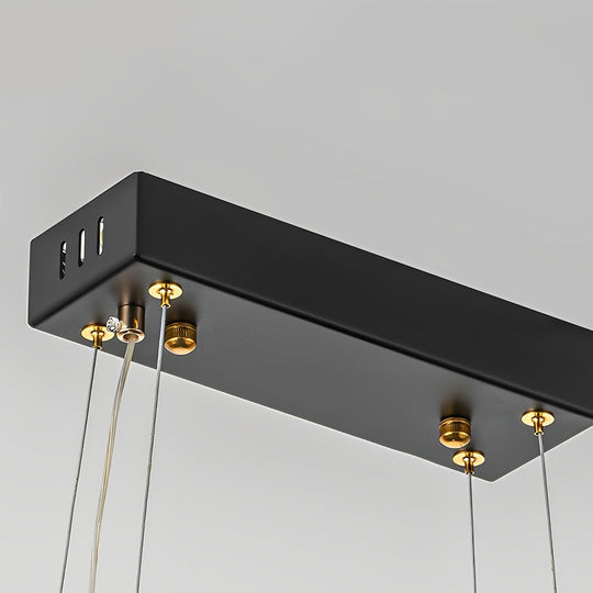 Creative Metal Circular Stepless Dimming LED Post Modern Chandelier