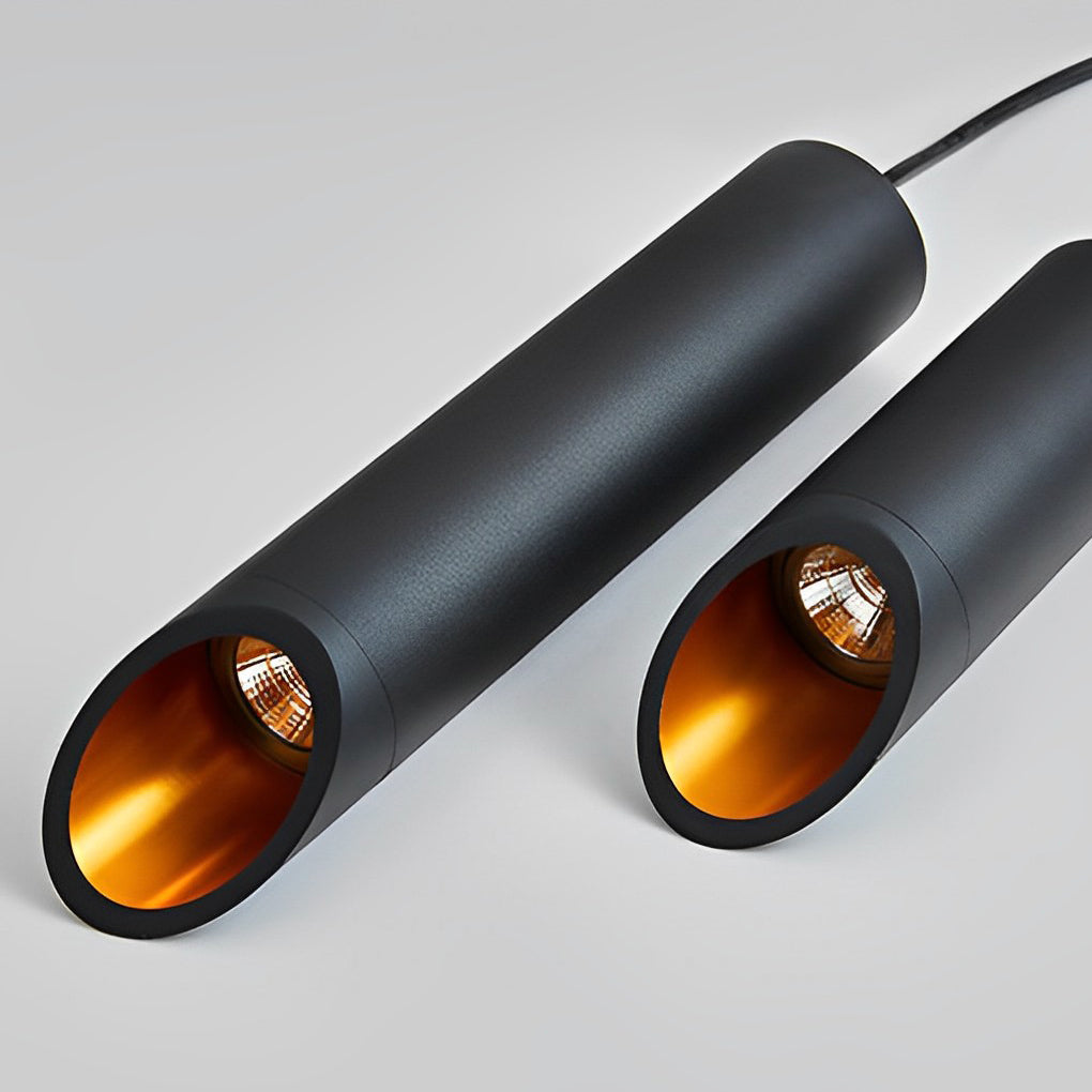 Long Cylindrical Oblique LED Minimalist Nordic Chandelier Pendant Light
