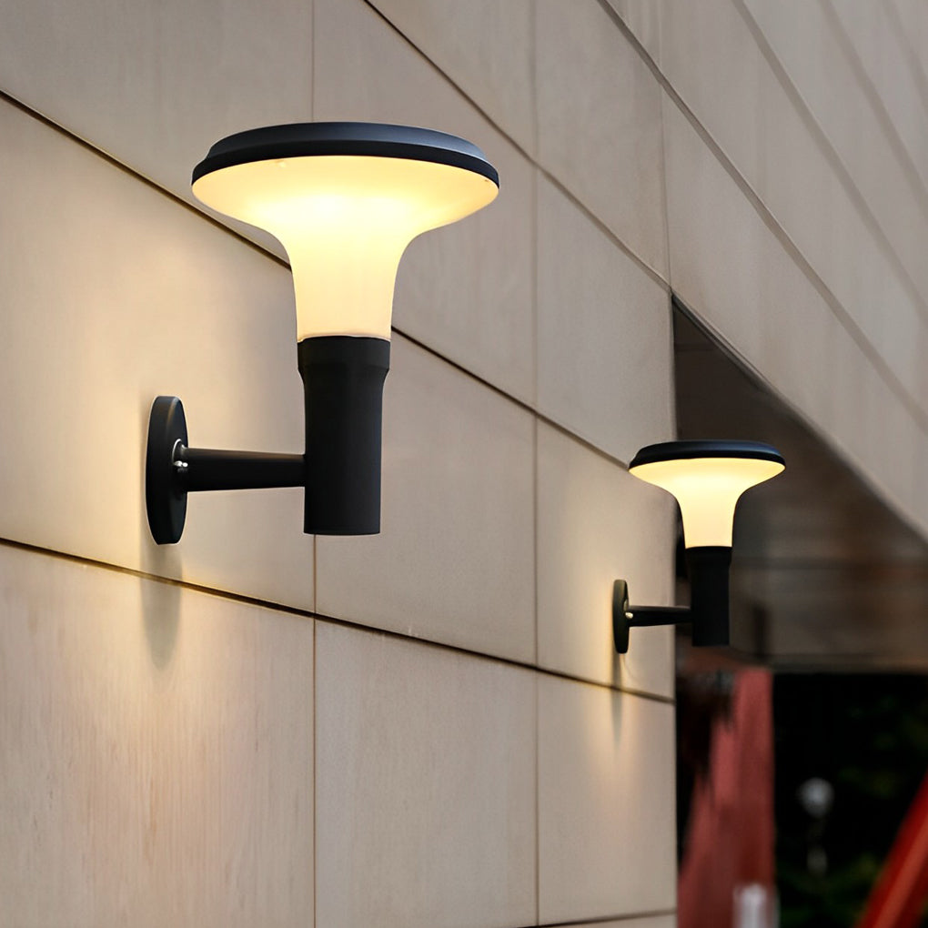 Round Flower LED Waterproof Modern Solar Wall Lamp