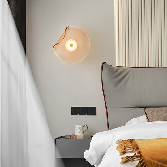 Irregular Round Glass Postmodern LED Wall Lamp