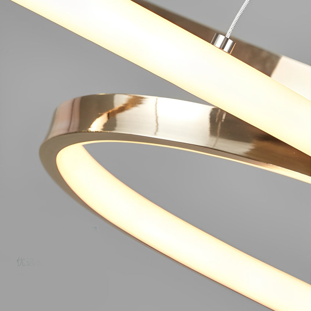 Wavy Double 8-Shaped LED Stepless Dimming Nordic Pendant Light