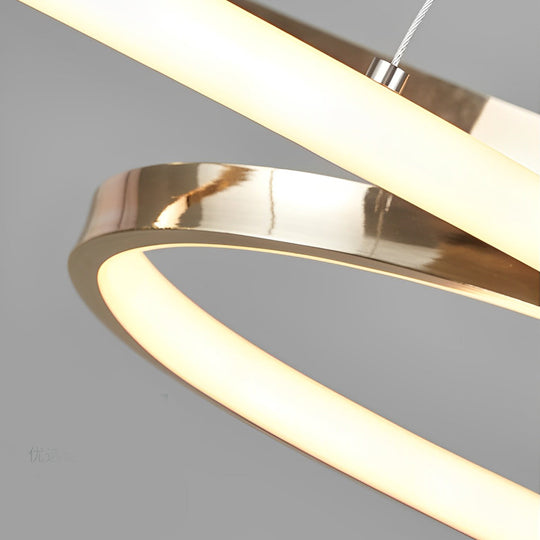 Wavy Double 8-Shaped LED Stepless Dimming Nordic Pendant Light