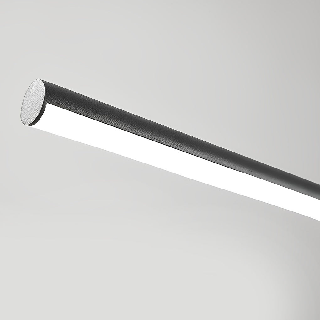 Long Linear Ring Three-Step Dimming Modern Minimalist LED Chandelier