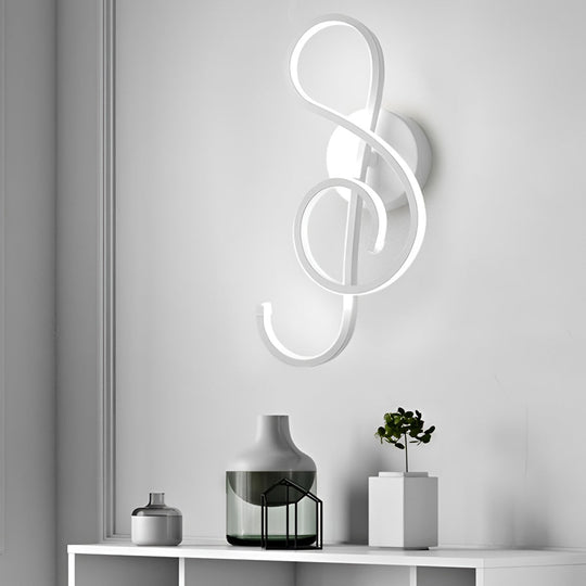 Musical Note Shaped LED Modern Wall Sconce