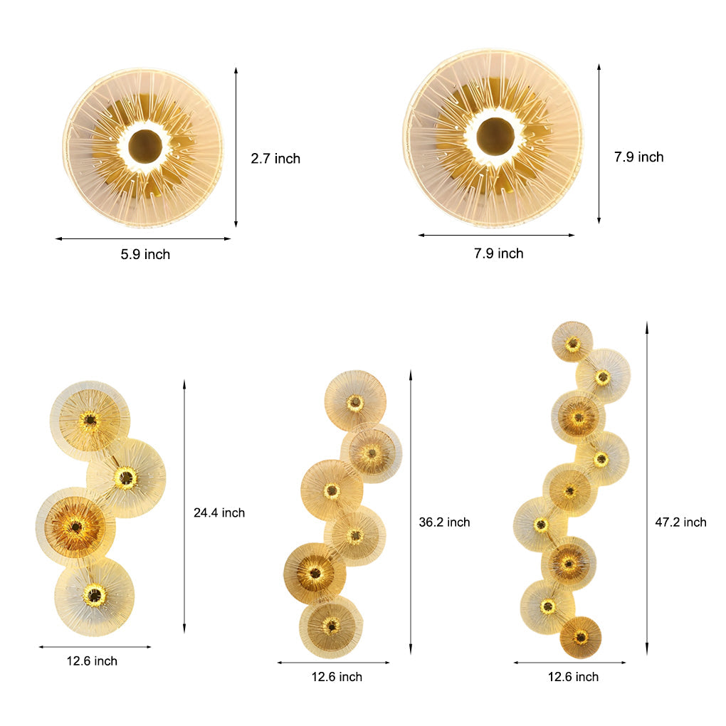 Creative Round Glass Luxury LED Post-Modern Wall Lamp