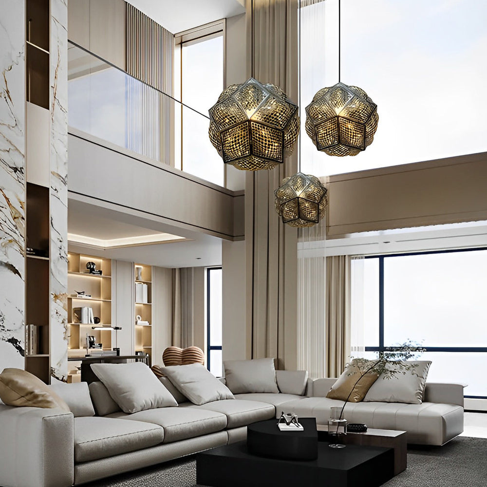 Irregular Ball 3D Stainless Steel Postmodern Chandelier Pendant Light
