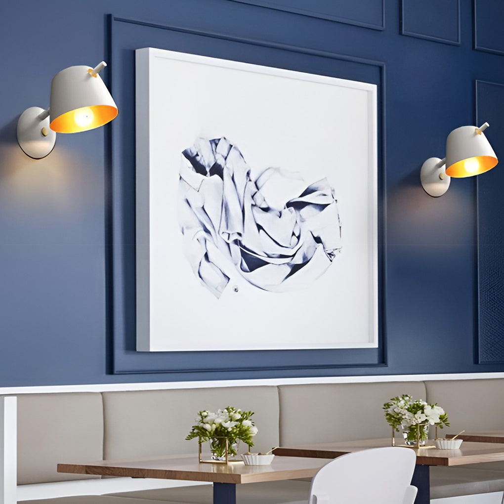 Hat-Style Matte Metal Nordic Wall Sconce