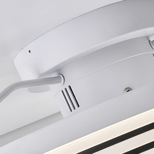 Round Stepless Dimming 360° Rotating LED Ceiling Fan Light