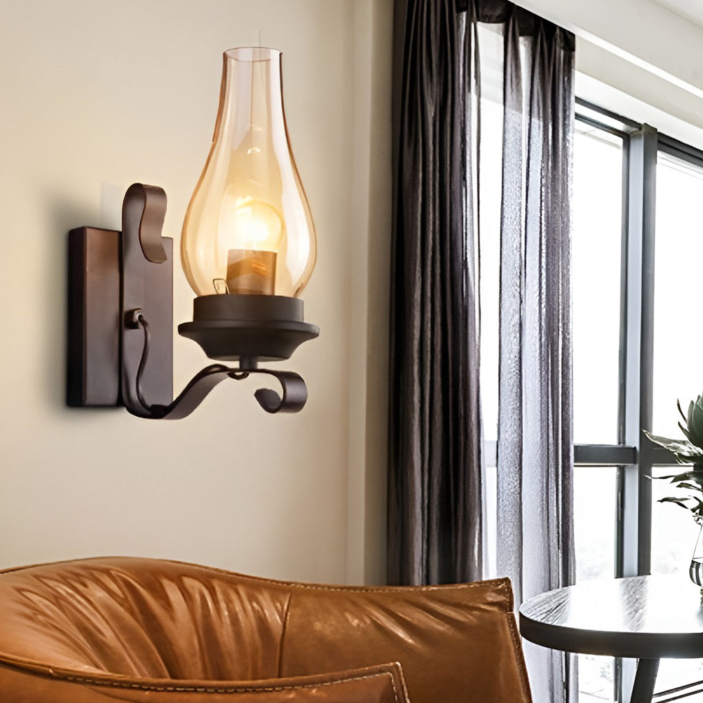 Retro Glass E27 Industrial Wall Lamp – Wall Sconce Lighting