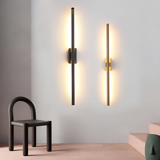 Electroplated Metal Linear LED Wall Sconce