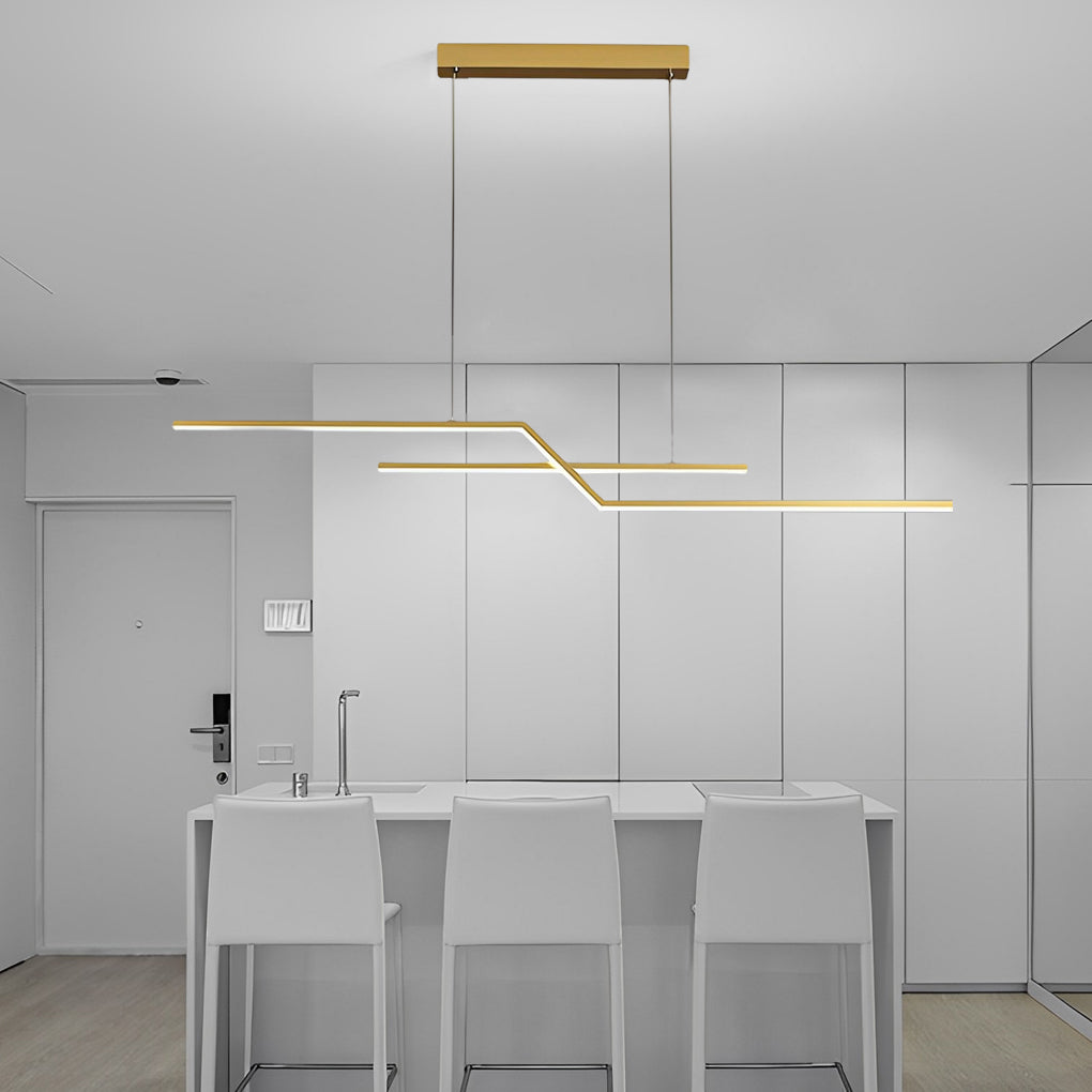 Minimalist Creative Linear LED Three-Step Dimming Modern Chandelier