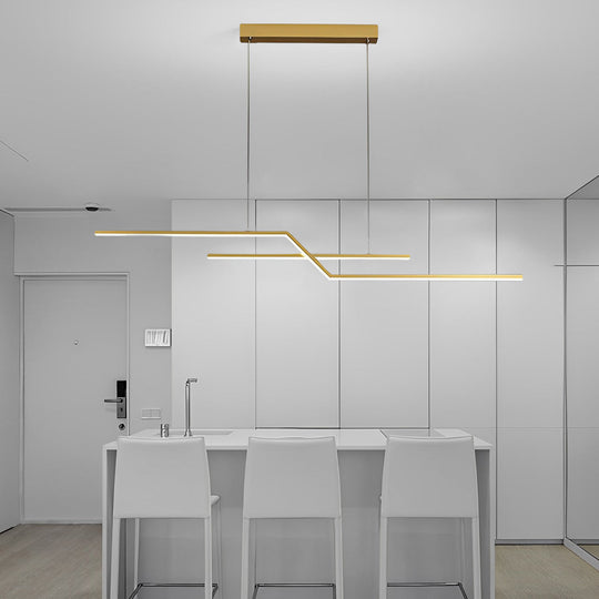 Minimalist Creative Linear LED Three-Step Dimming Modern Chandelier