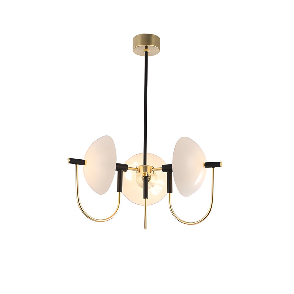 Aperture Semicircular Opal Glass Dome Chandelier – 1/3/6 Lights