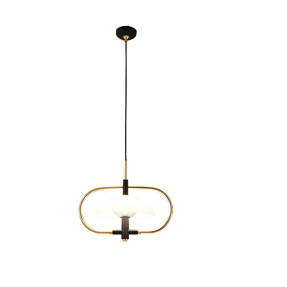 Aperture Semicircular Opal Glass Dome Chandelier – 1/3/6 Lights