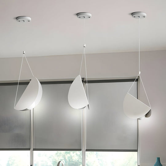 Minimalist White Glider Pendant Light – 1/3/6 Heads