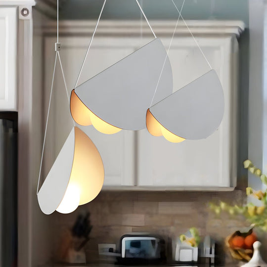 Minimalist White Glider Pendant Light – 1/3/6 Heads