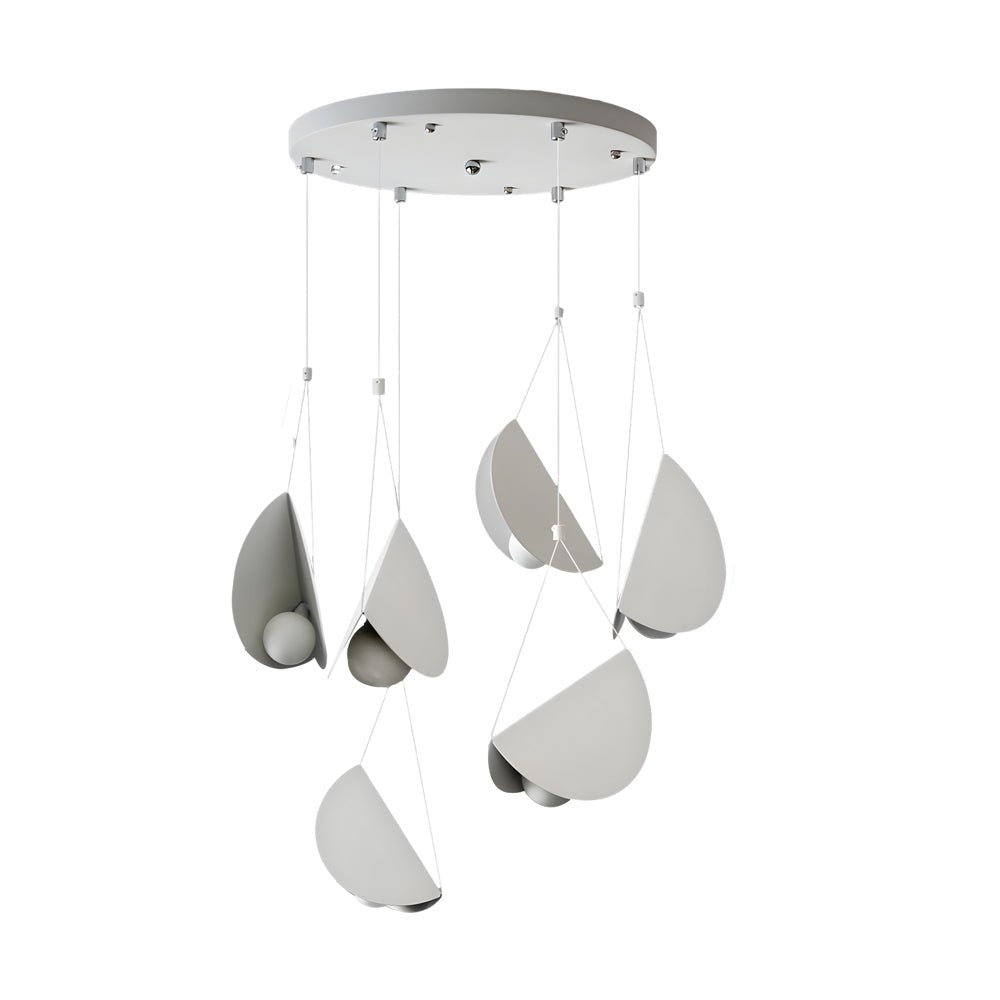 Minimalist White Glider Pendant Light – 1/3/6 Heads