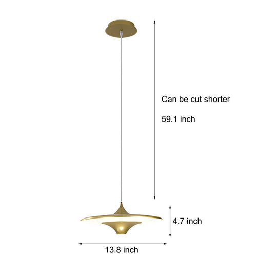 13.8" UFO LED Pendant Light – Spaceship-Inspired Design
