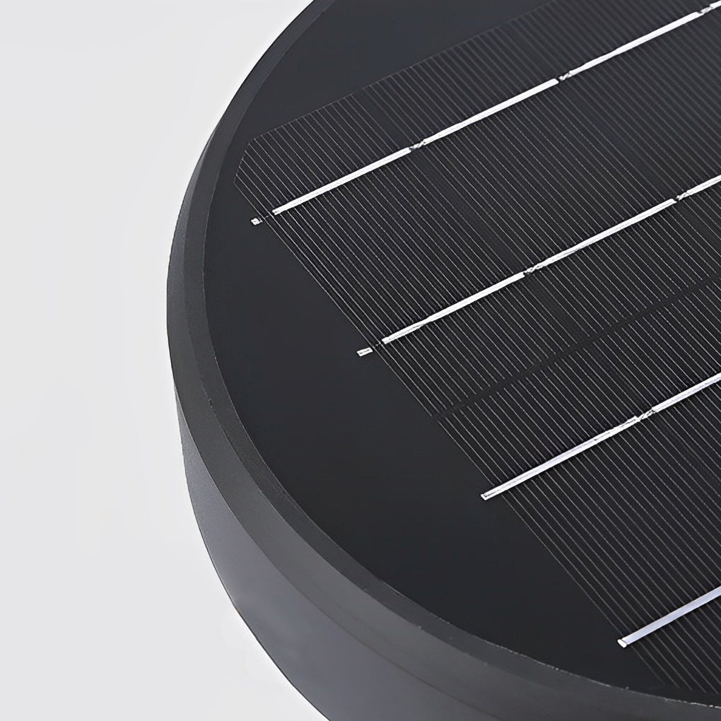 Black Modern Solar LED Fence Post Cap Light