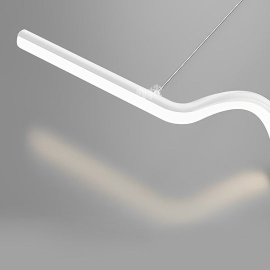 Creative Minimalist Wavy Stepless Dimming Nordic Chandelier with LED Strip