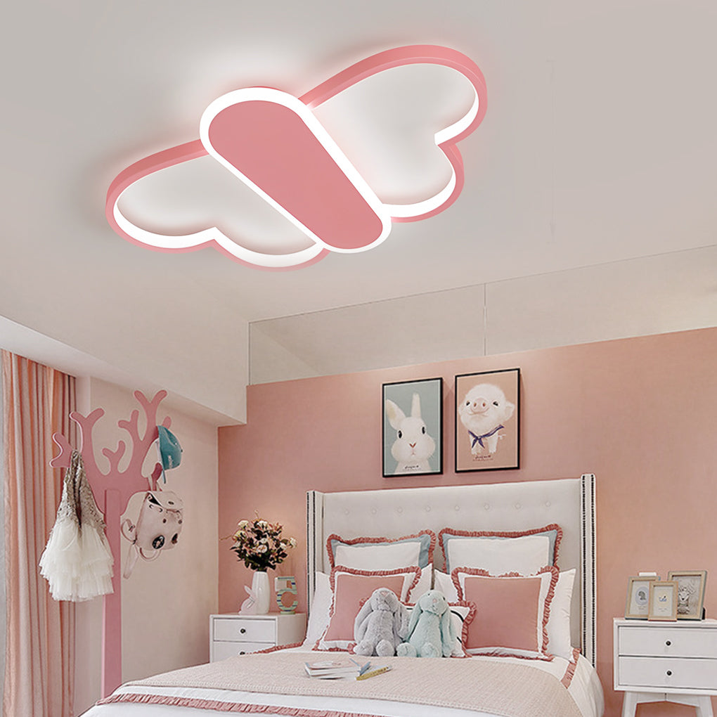 Cartoon Butterflies Shaped LED Dimmable Ceiling Light – With Remote Control