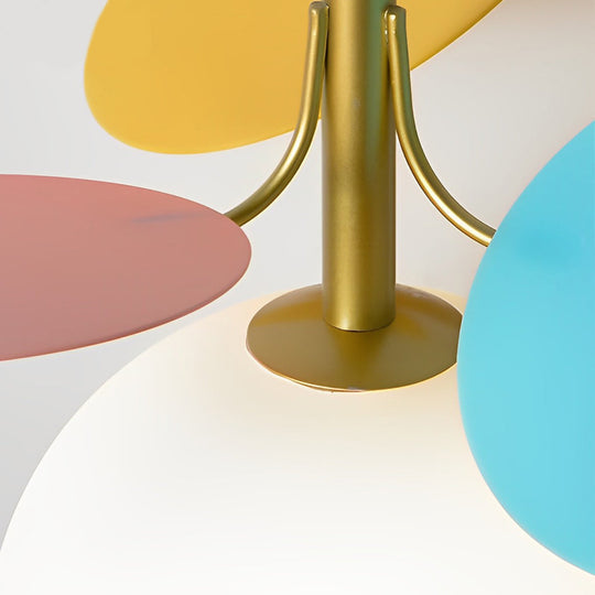 Colorful Creative Glass Flower Leaves Nordic Pendant Light