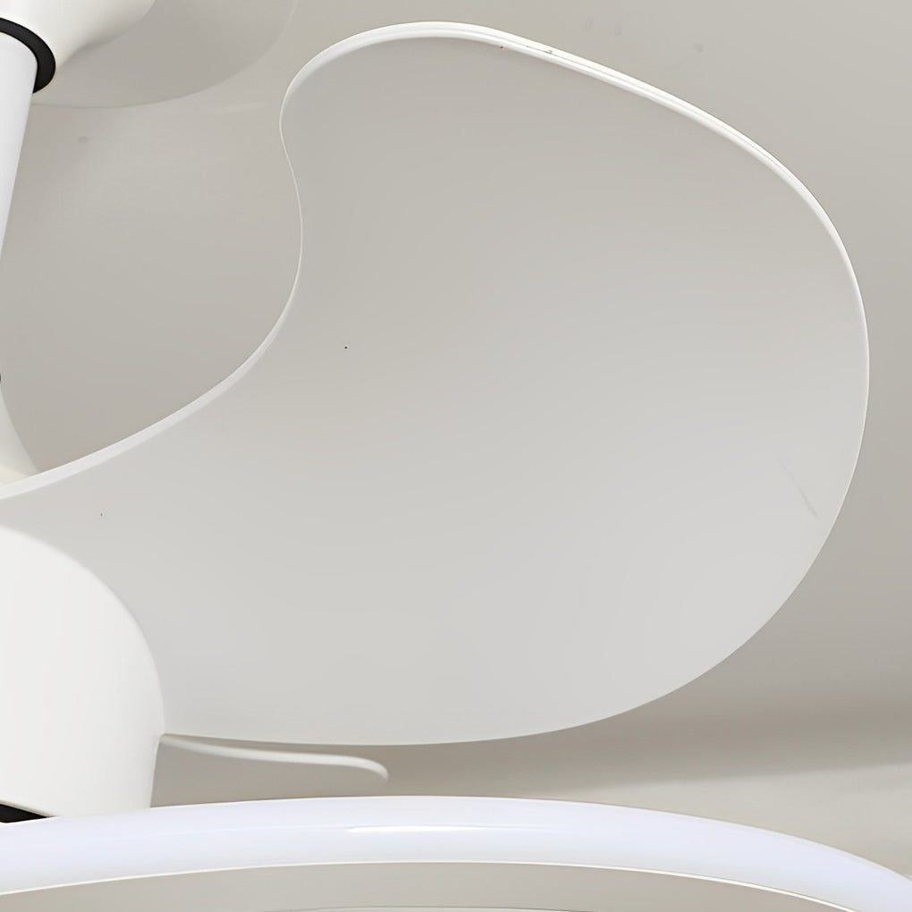 Waves Flower LED Bladeless Ceiling Fan Light with Timer