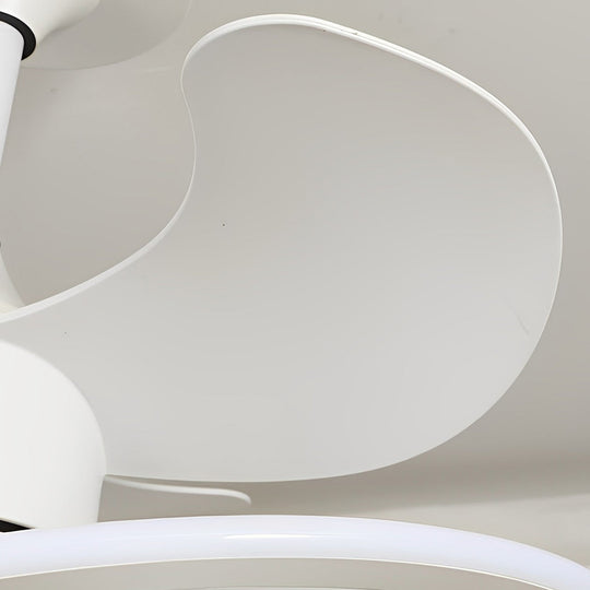 Waves Flower LED Bladeless Ceiling Fan Light with Timer