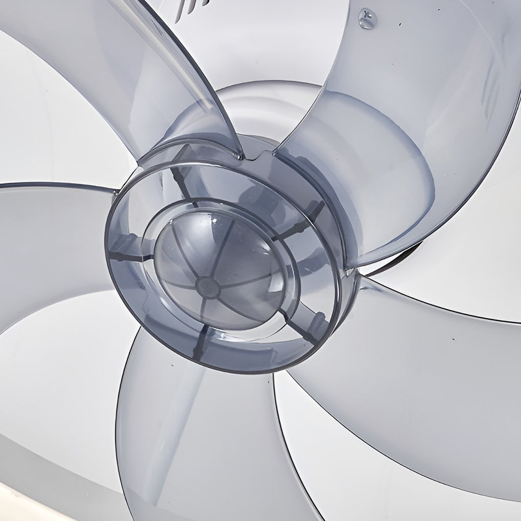 Round Stepless Dimming 360° Rotating LED Ceiling Fan Light