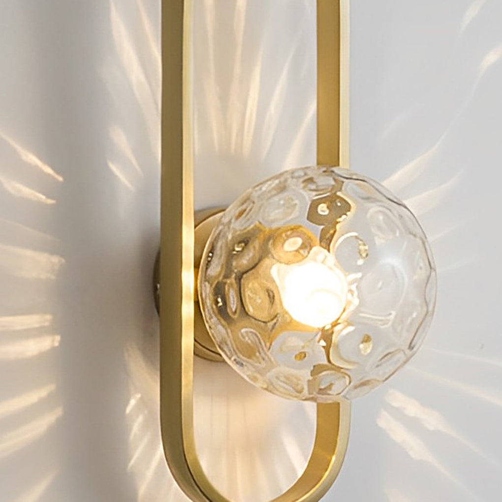 Creative Glass Shade Elliptical Iron Modern Wall Lamp