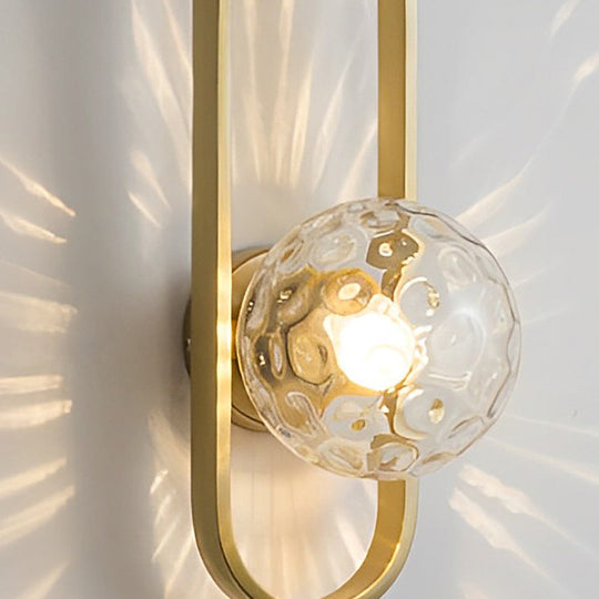 Creative Glass Shade Elliptical Iron Modern Wall Lamp