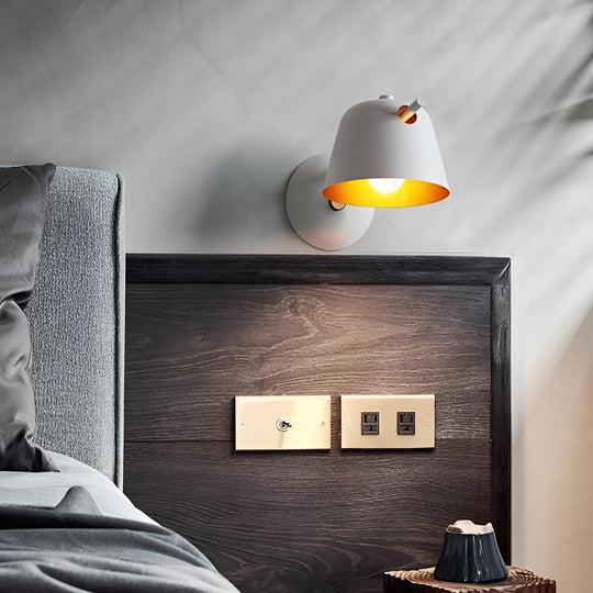 Hat-Style Matte Metal Nordic Wall Sconce