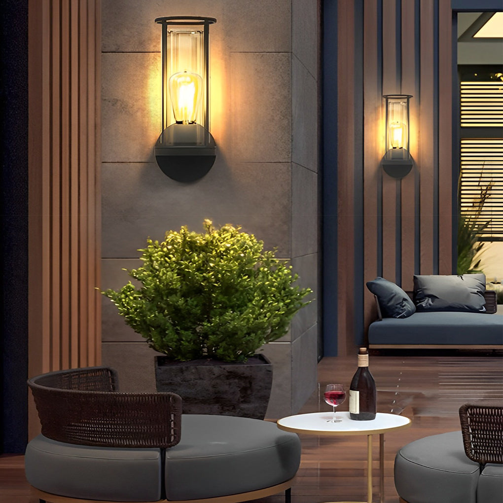Modern Minimalist Round Outdoor Stainless Steel Light
