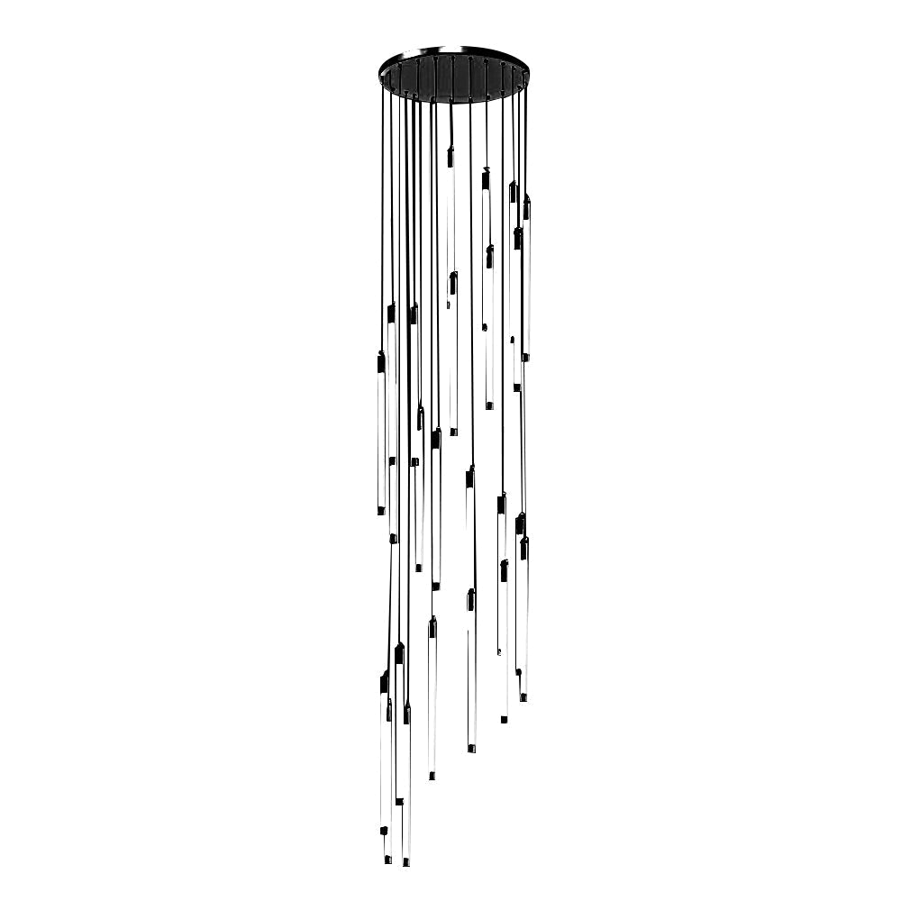 Spiral Creative Long Tube LED Modern Duplex Staircase Chandelier Ceiling Light
