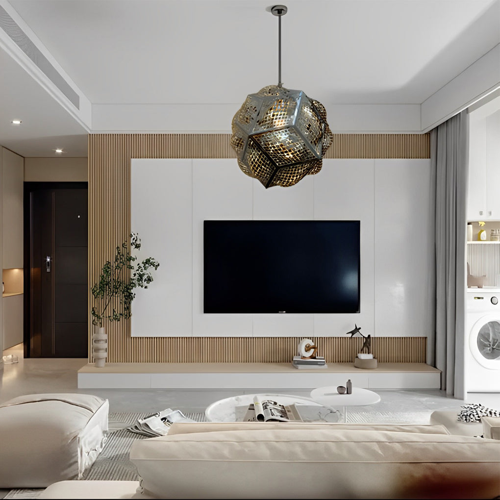 Irregular Ball 3D Stainless Steel Postmodern Chandelier Pendant Light