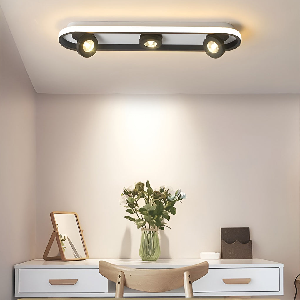Rounded Rectangular – LED Adjustable Spotlight Modern Ceiling Light