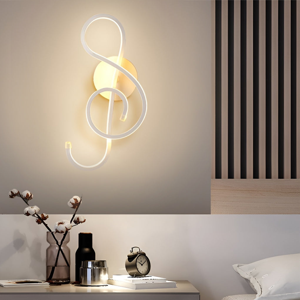 Musical Note Shaped LED Modern Wall Sconce